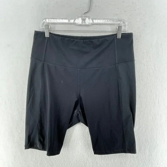 All In Motion Legging Shorts Women's Sz 2XL Black Wide High-Rise Waist Stretch - Picture 1 of 7